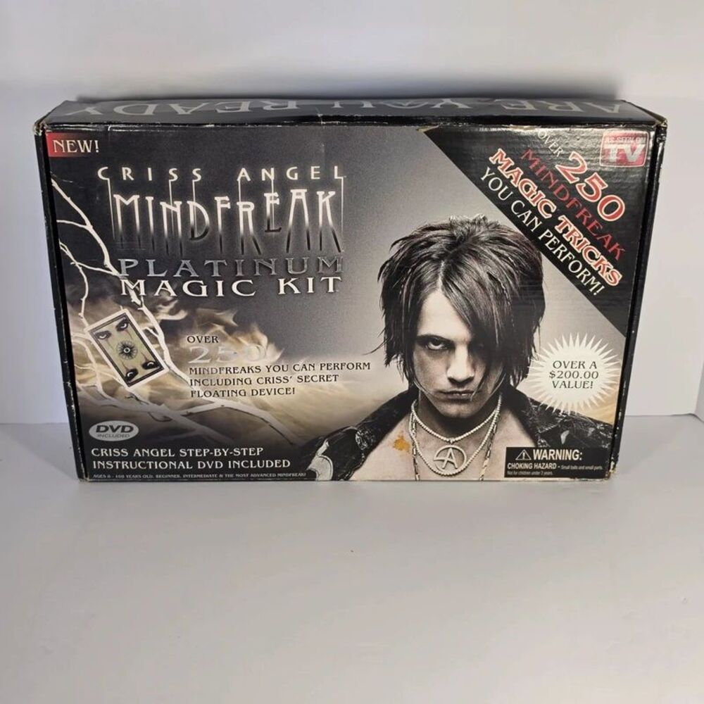 Criss Angel Mindfreak Platinum Magic Kit Over 250 Tricks Set DVD Props Included